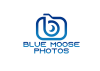 Bluemoosephotos Logo featuring stylised lowercase letter b inside a single line camera outline.